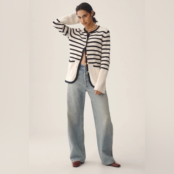 RAG & BONE Nancy Ivory Stripe Sweater XXS - Picture 7 of 14